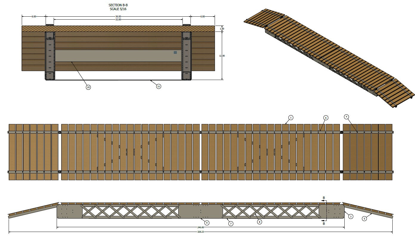20' Ultra-Light Duty Bridge